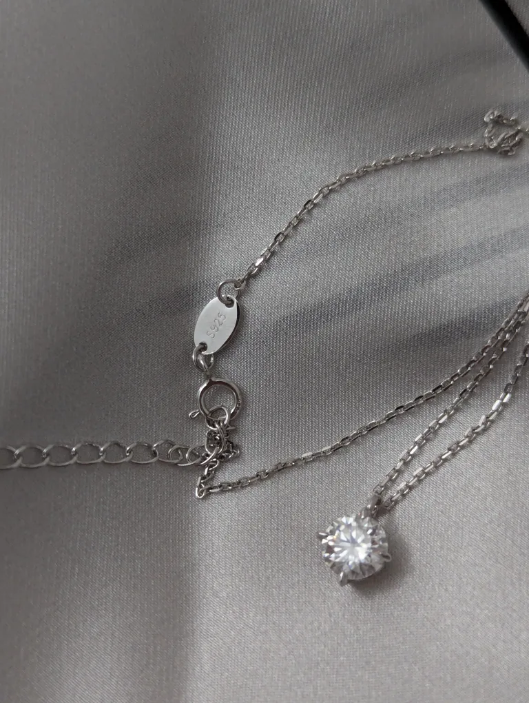 Moissanite Solitaire Pendant Necklace thumbnail