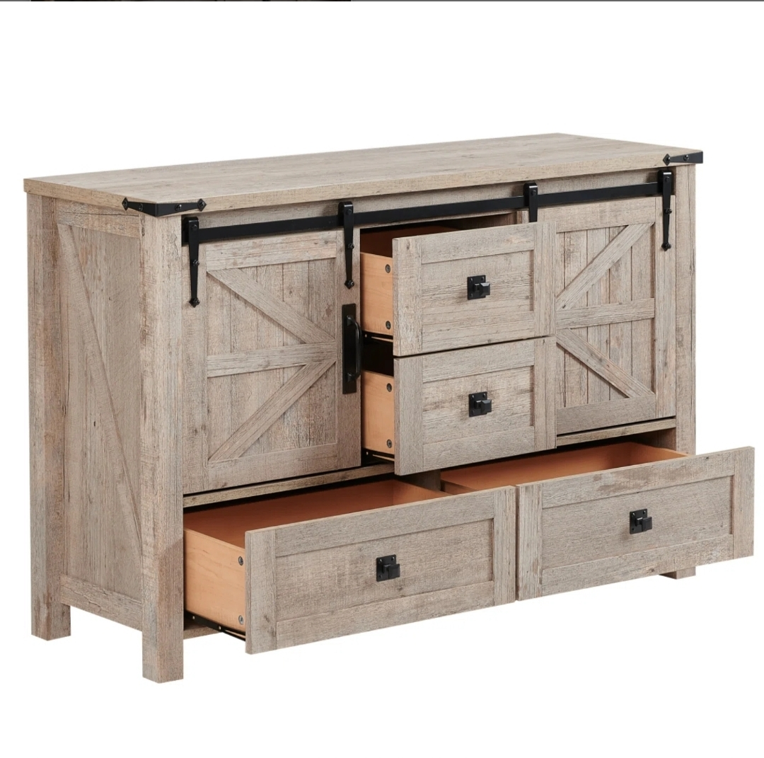 NEW Wayfair Rustic Sliding Barn Door Accent Cabinet - photo 2