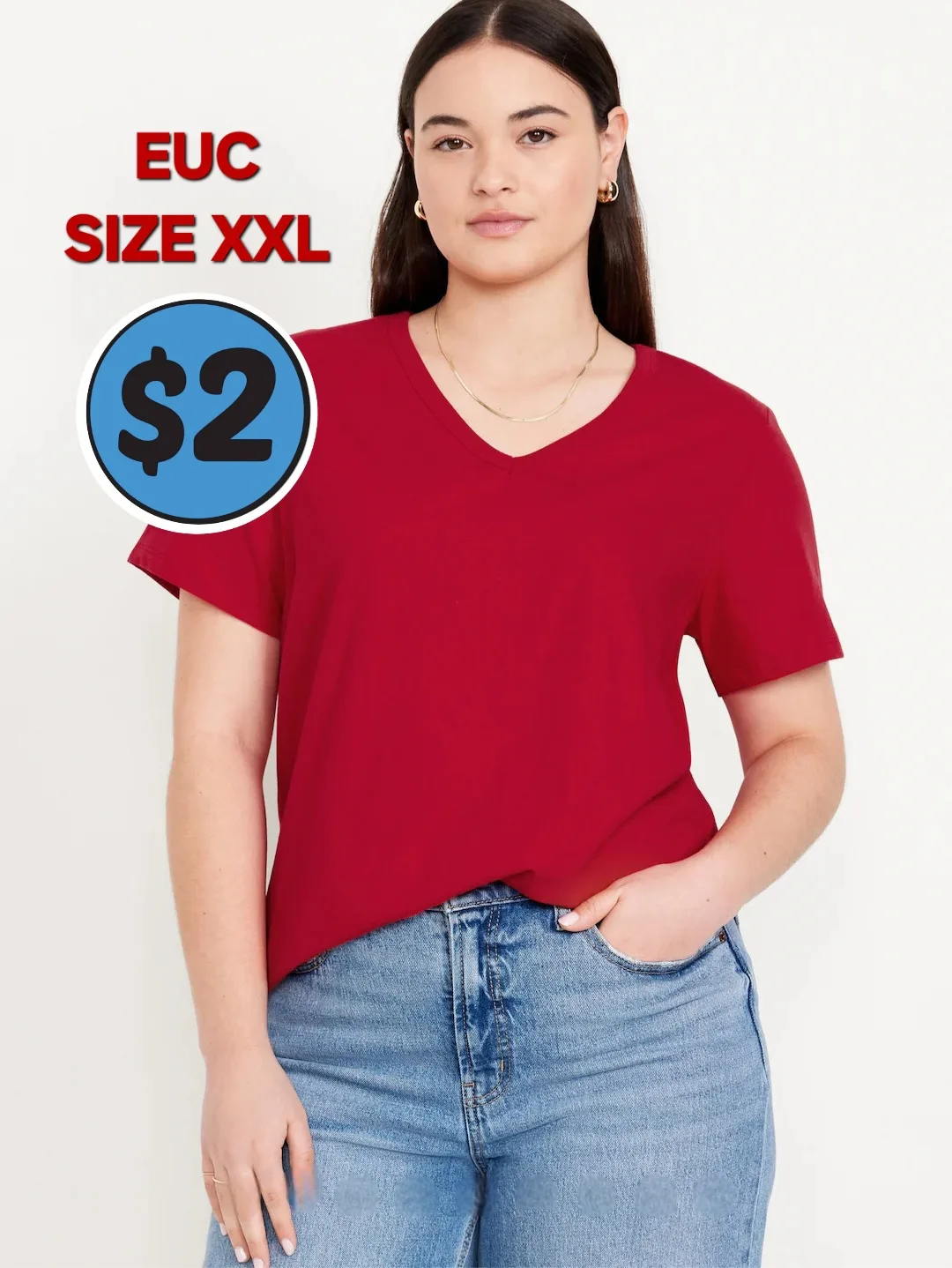 Red Basic T-shirt  - LIKE NEW! thumbnail