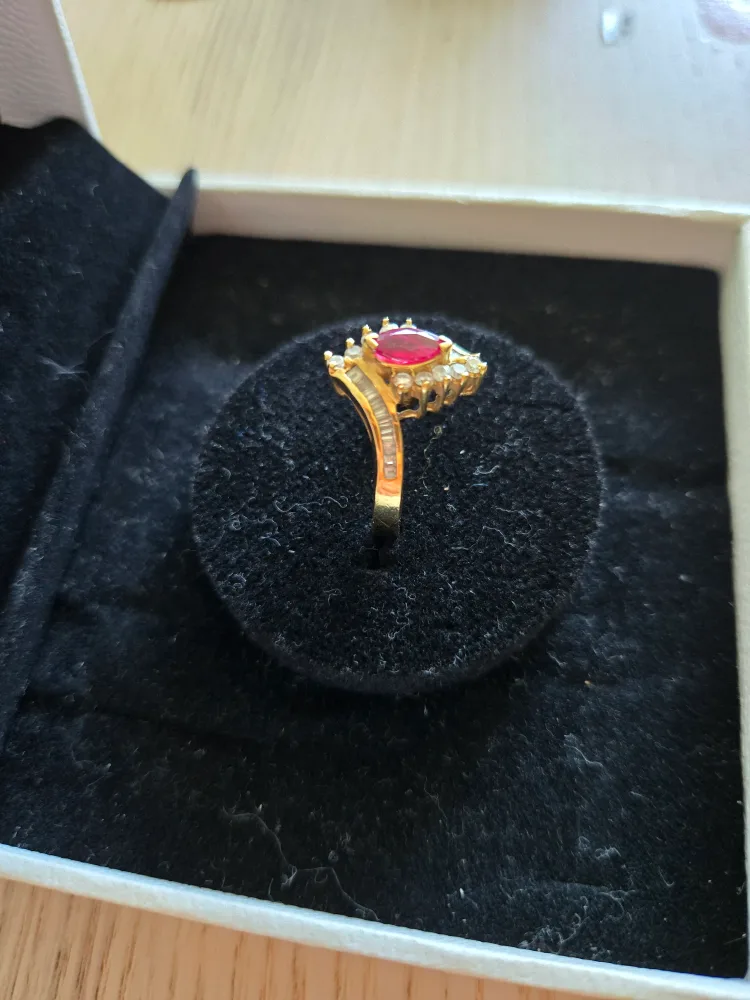 Ruby and Diamond Gold Ring thumbnail