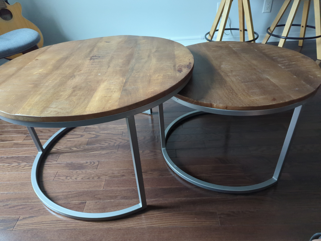 Nesting Coffee Tables - Round Wood - photo 2