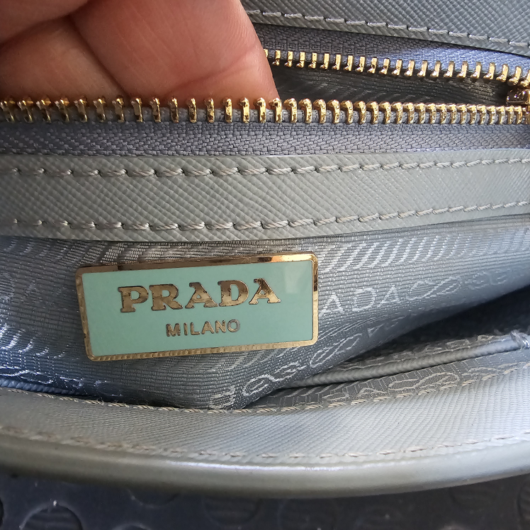 Prada Saffiano Leather Crossbody Bag, Light Blue - photo 3