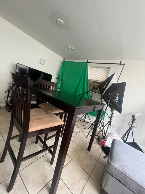 Dark Brown Dining Table with 2 Chairs thumbnail