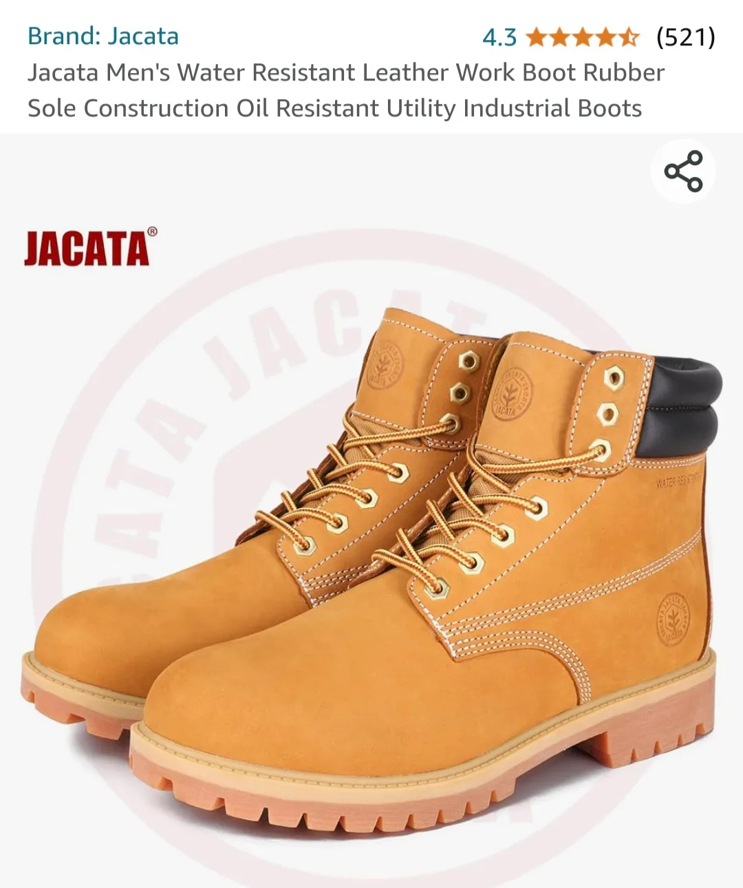 Jacata Leather Work Boots - Water Resistant thumbnail