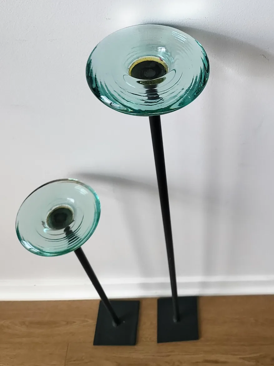 Glass Candle Holders, Set of 2 image indicator(2)