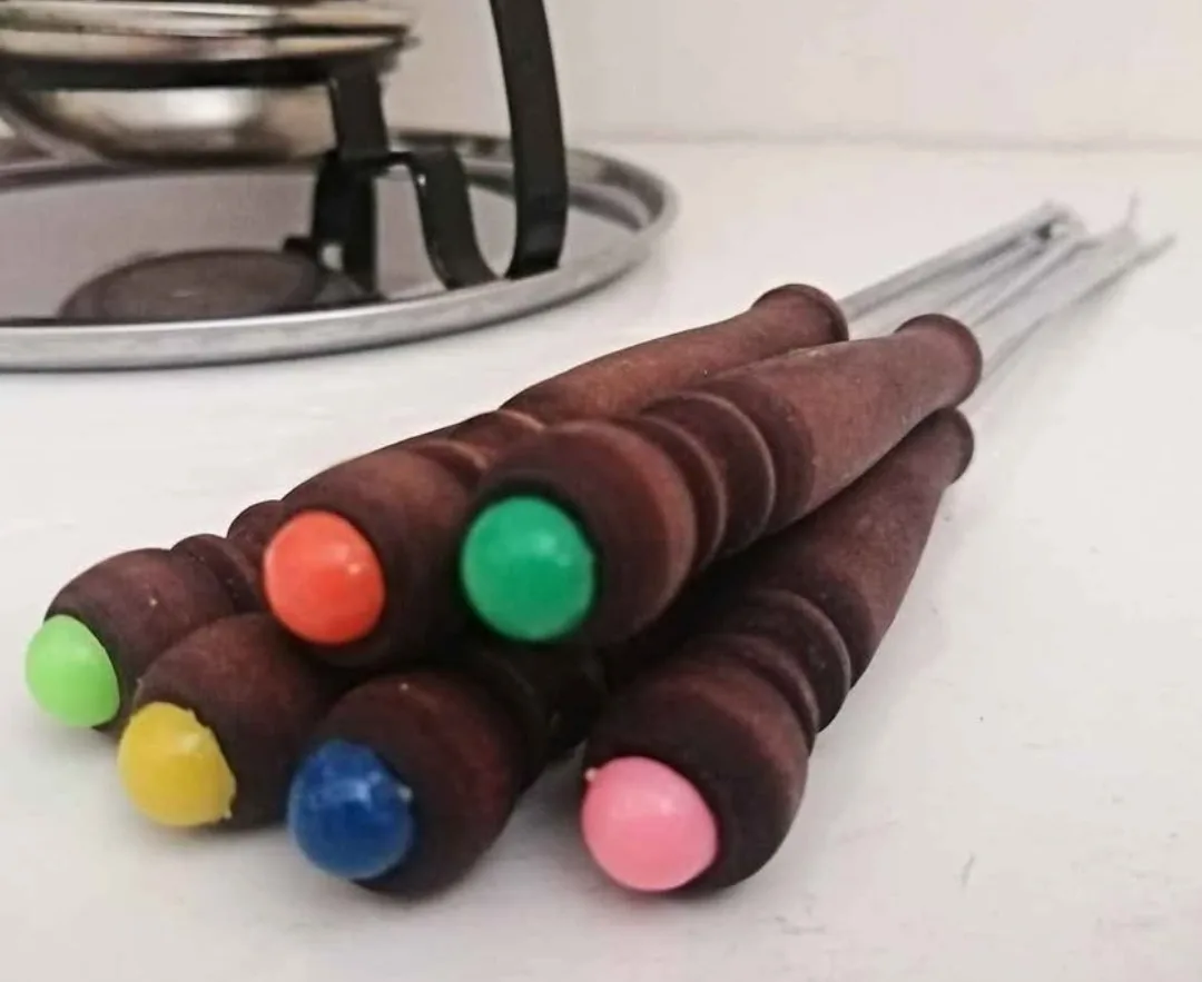 Stainless Steel Fondue Set ~ Retro ~ 1970s Kitchen image indicator(9)