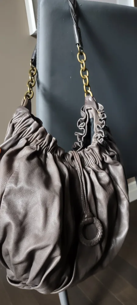 BCBGMAXAZRIA sofe  cowhide Hobo Bag image indicator(7)