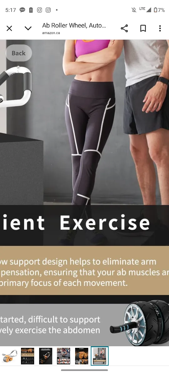 Taka Neko Automatic Rebound Ab Roller - Black image indicator(3)