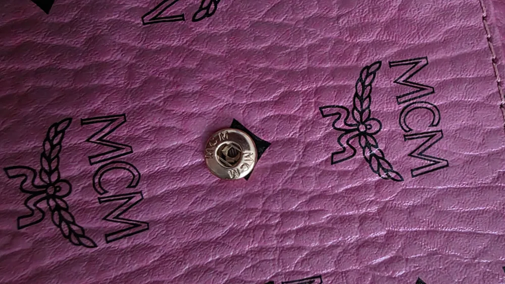 MCM Pink Leather Clutch with Box image indicator(4)