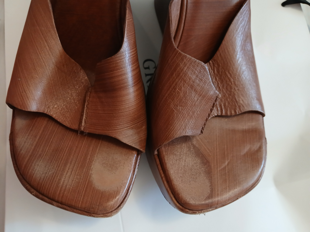 Aldo Brown Leather Wedge Sandals - Size 7 - photo 2