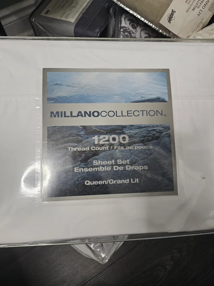 Millano Collection Queen Sheet Set White Colour- New thumbnail