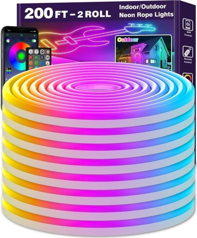 2 ROLL LETIANPAI 200Ft Neon Rope Lights VALUE:$239 - photo 5