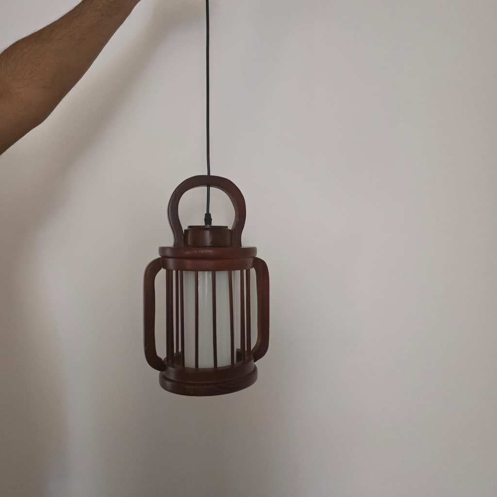 Wooden Lantern Pendant Light