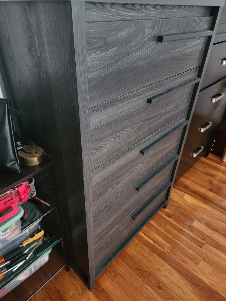Dark Gray Tall Chest of Drawers