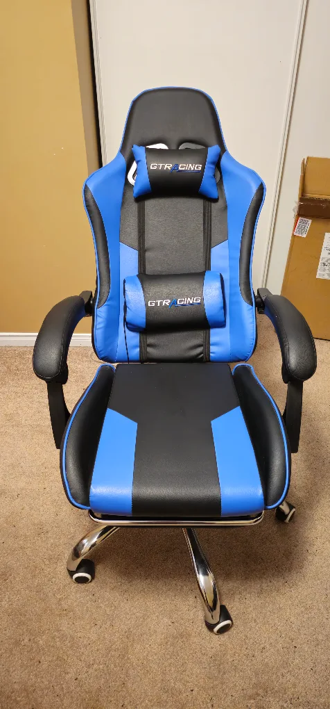 GTRACING Gaming Chair - Blue & Black thumbnail