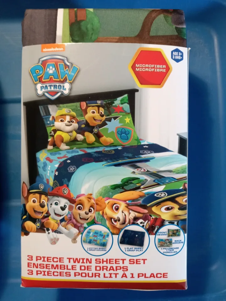 Brand New Paw Patrol 3-Piece Twin Sheet Set - New thumbnail