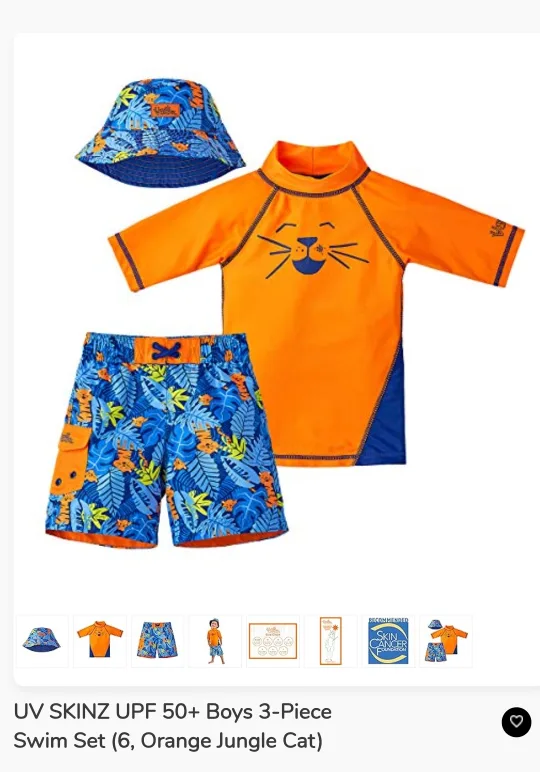 UV Skinz UPF 50+ Boys Swim Set - 3T thumbnail