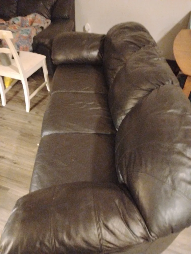 Brown Leather Sofa image indicator(2)