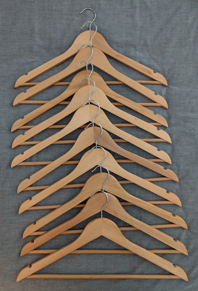 45 Wooden Hangers - Clothes, Suits, Belt and Tie Hanger image indicator(2)