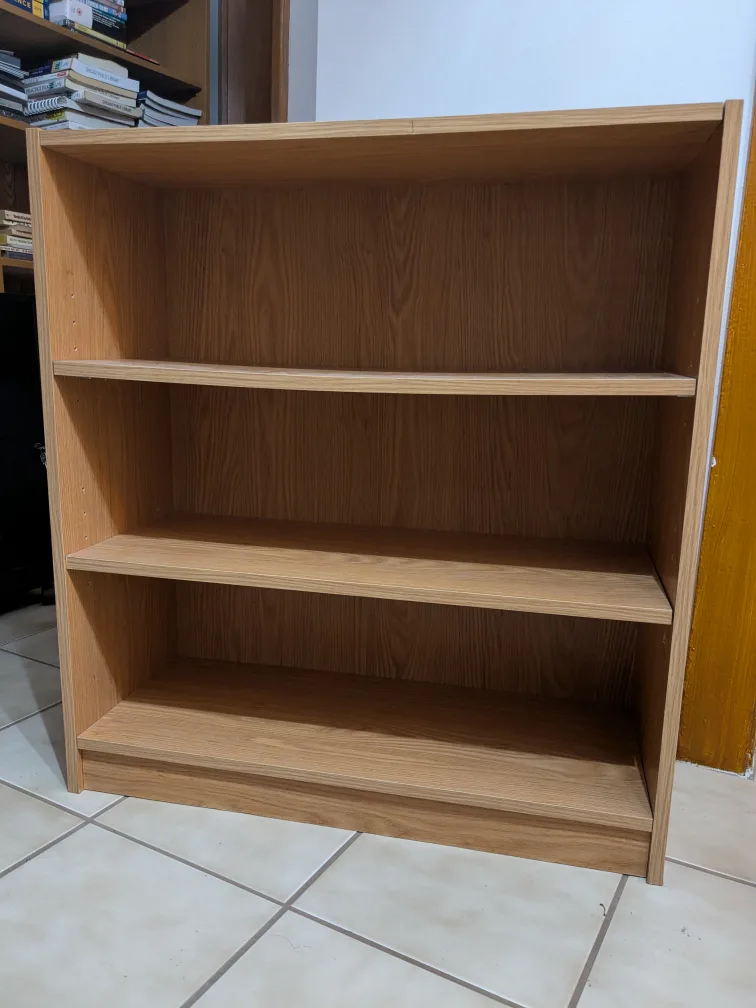📚 Oak Effect Bookcase –  3 Shelves thumbnail