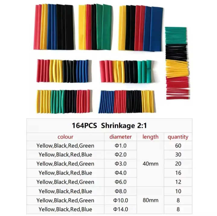 Heat Shrink Tubing Set - 164 Pieces image indicator(5)