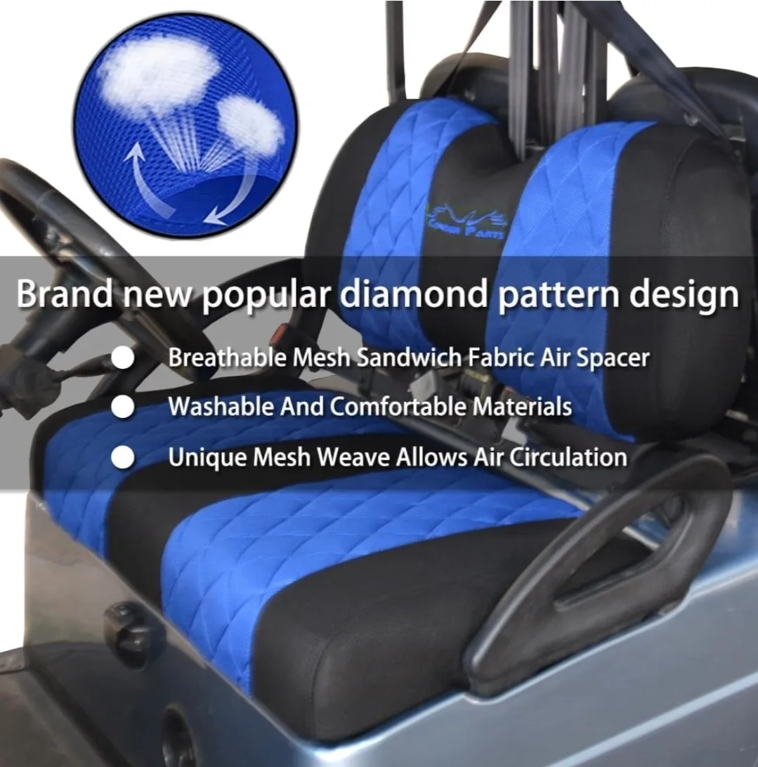 Golf Cart Seat Covers | Fits Club Car Precedent, DS, Yamaha image indicator(3)