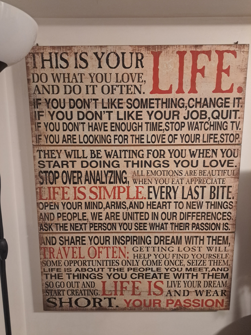 Inspirational 'This Is Your Life' Wall Art