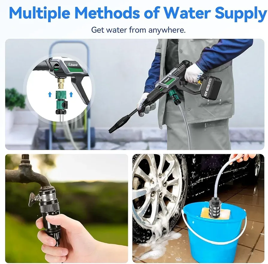 21V Cordless Portable Power Washer - New image indicator(5)