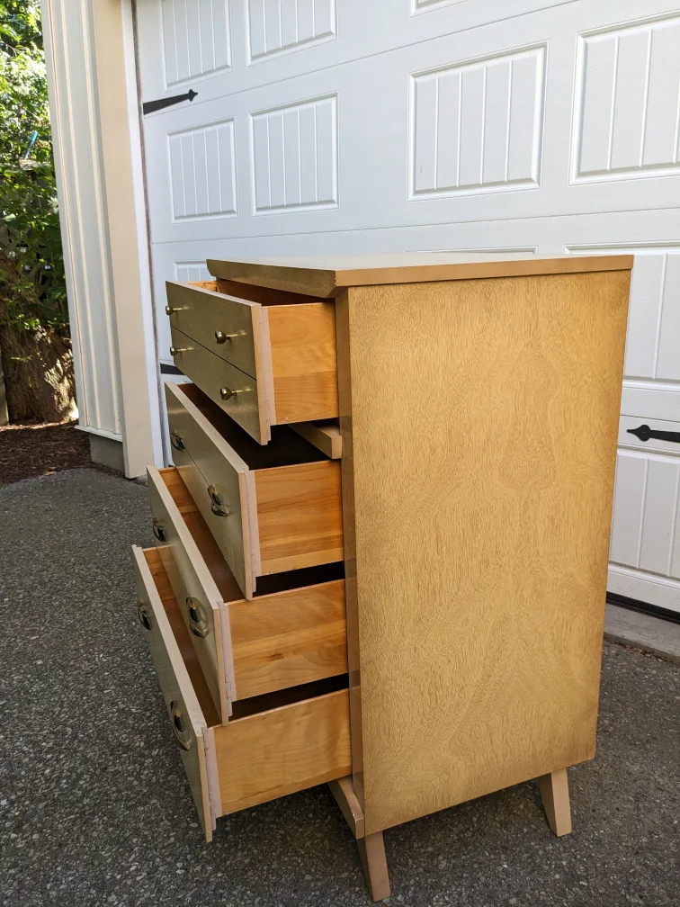 Vintage MCM 4 Drawer Tallboy By Victoriaville image indicator(8)