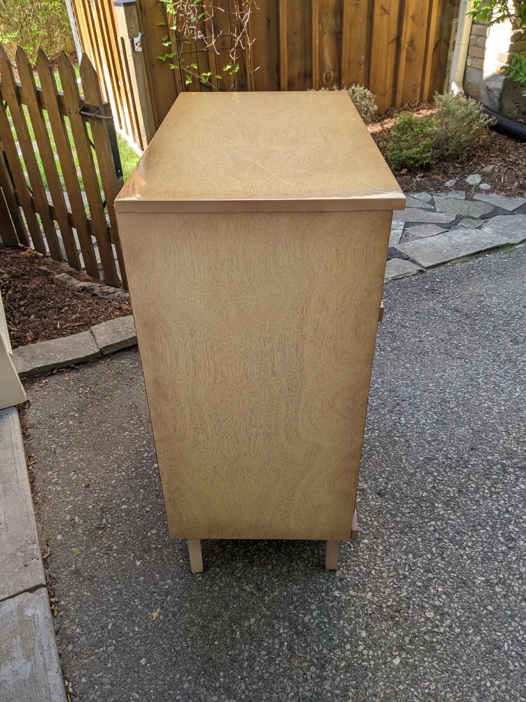 Vintage MCM 4 Drawer Tallboy By Victoriaville image indicator(9)