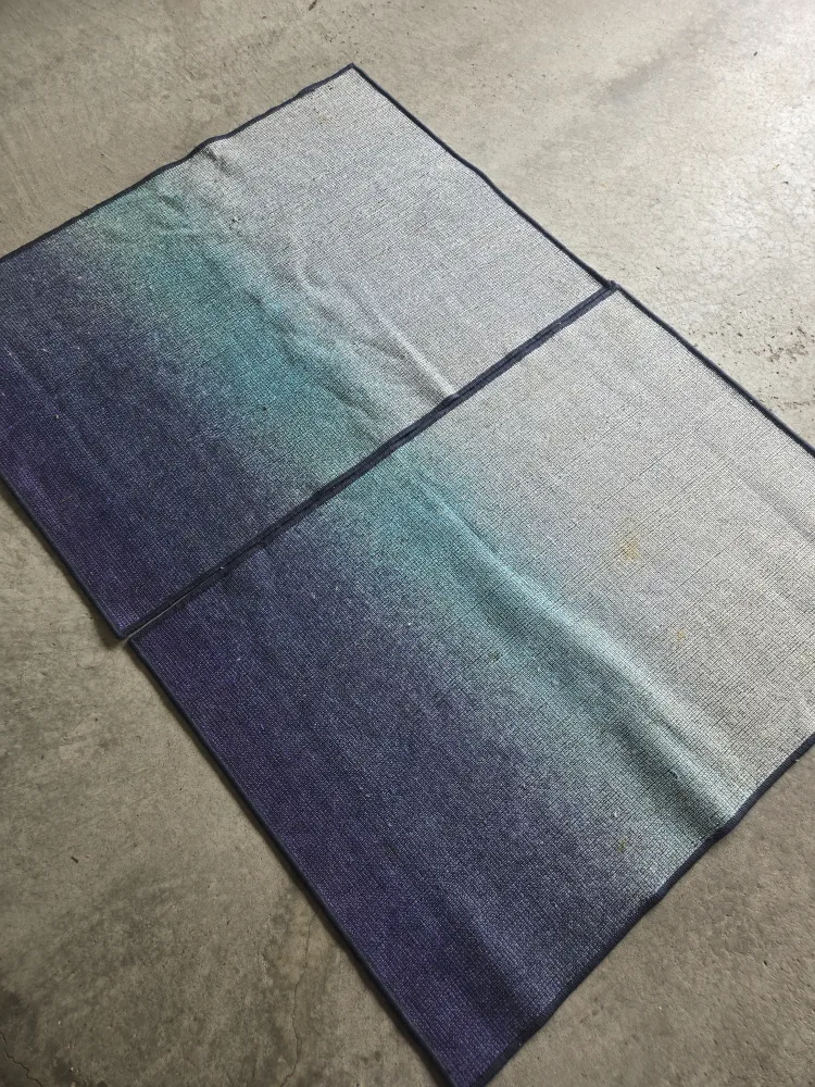 Two Outdoor Ombre Area Rug - Blue/Grey thumbnail