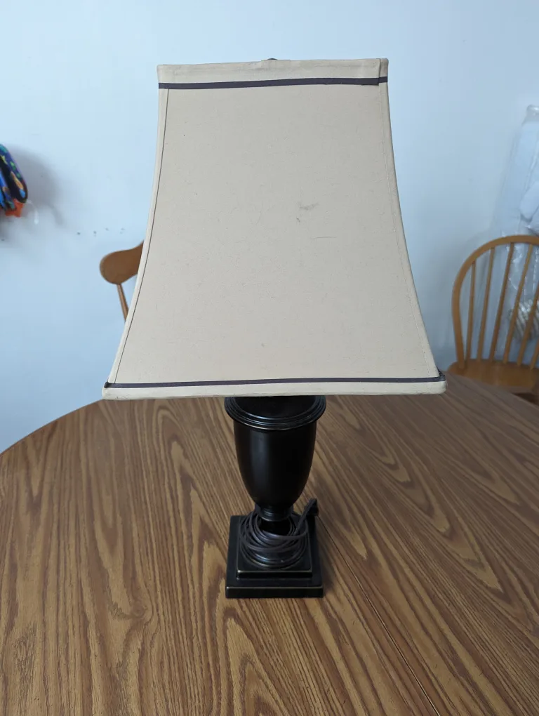 Table Lamp with Beige Shade thumbnail