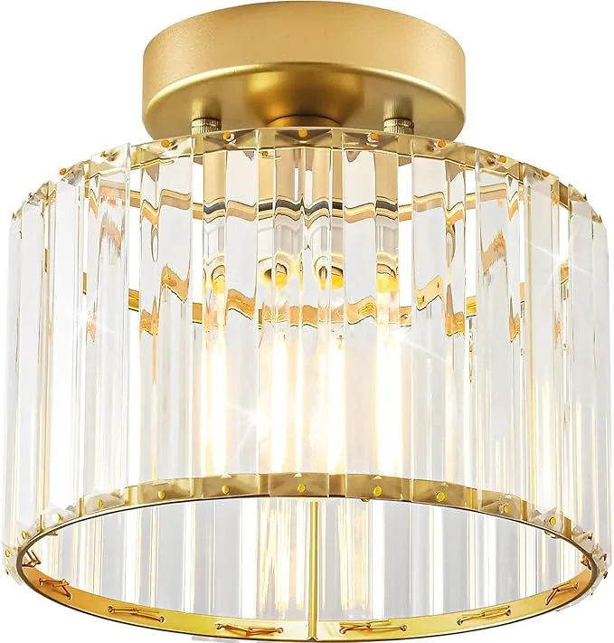 Gold Crystal Flush Mount Ceiling Light 🇨�🇦 thumbnail