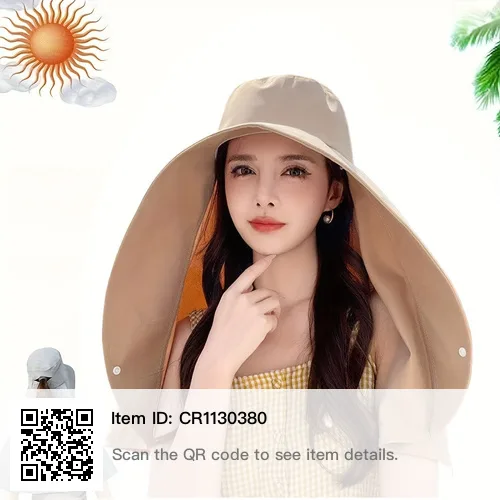 Wide Brim Sun Hat with Neck Flap -, pick Scarborough or oshawa thumbnail
