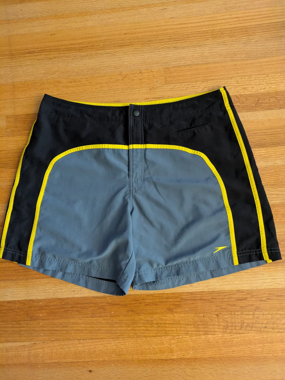 Speedo Swim Shorts - Black/Grey/Yellow thumbnail