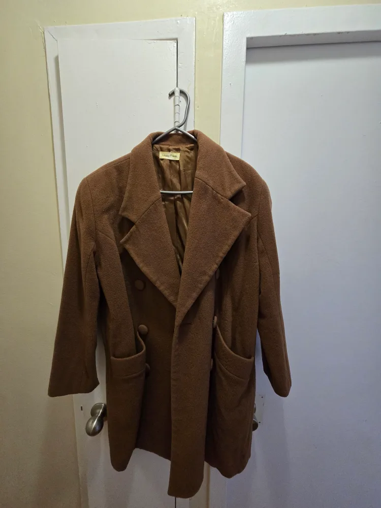 Brown Wool Blend Coat thumbnail