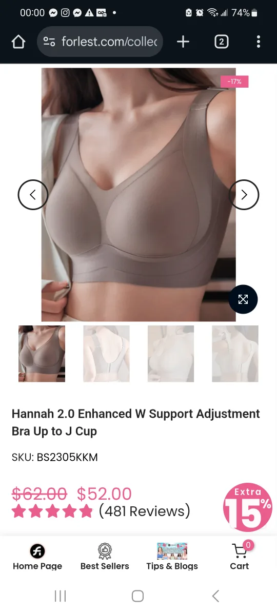 New FORLEST Bra Size 2XL+ image indicator(8)