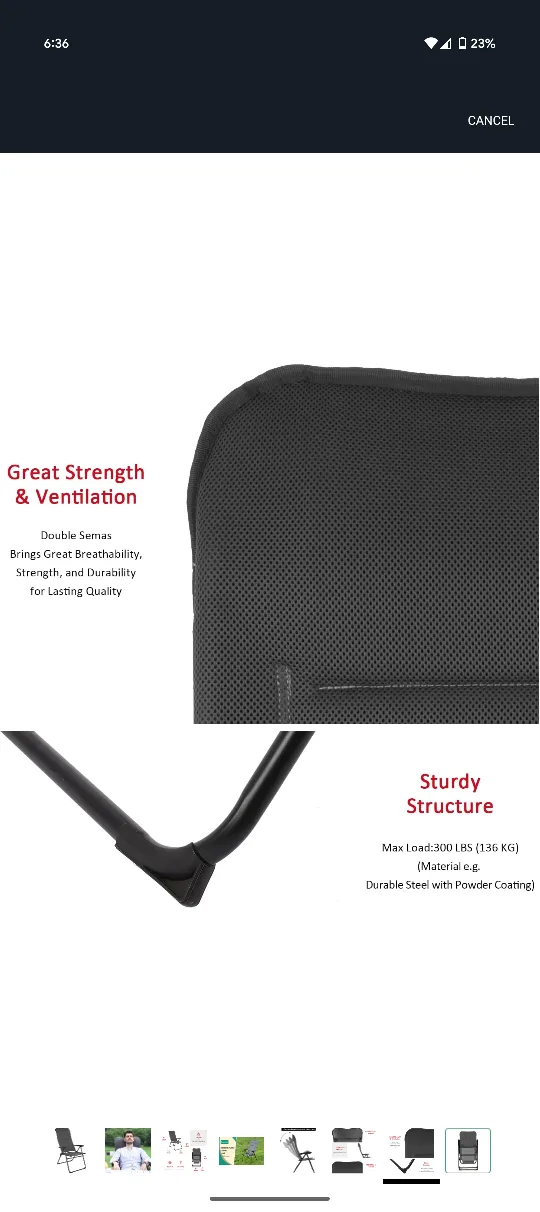 SunnyFeel Reclining Folding Patio Lounge Chair for Adults image indicator(7)