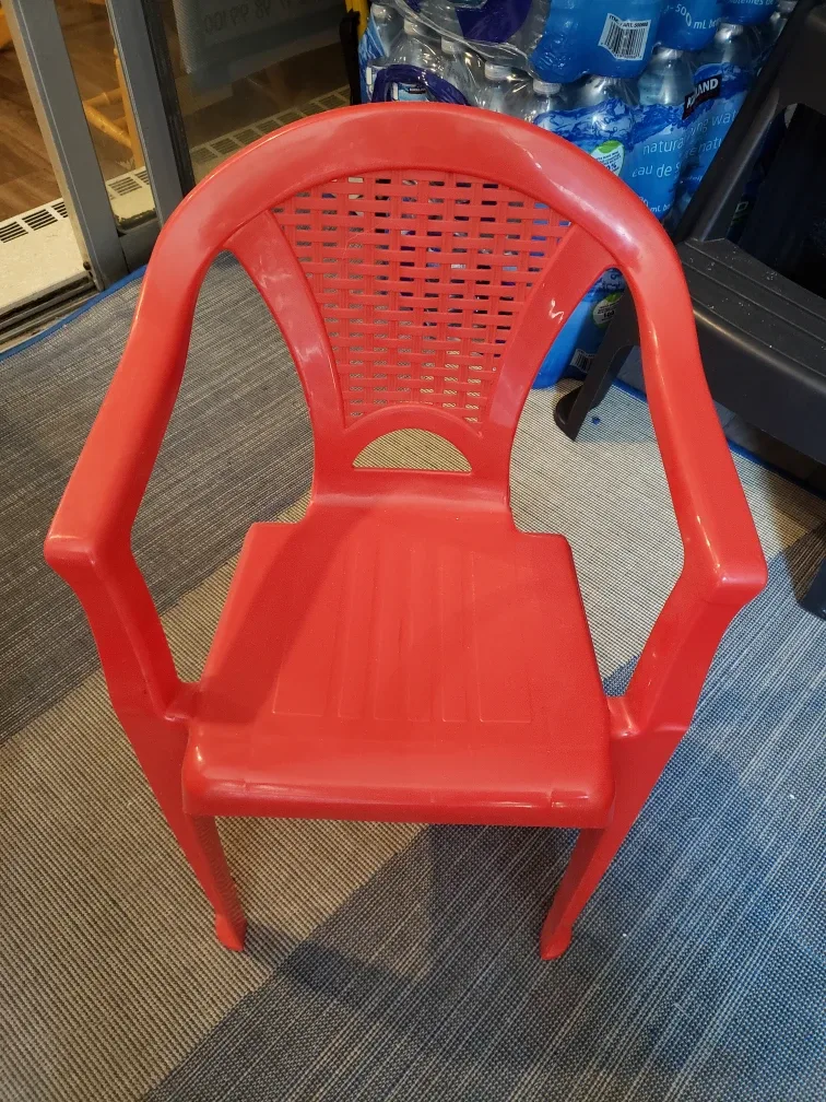 Kids Red Plastic Armchair thumbnail