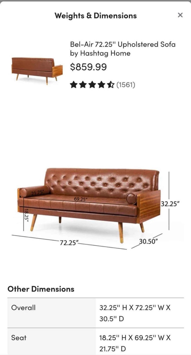 Vintage inspired tuffed couch - photo 3