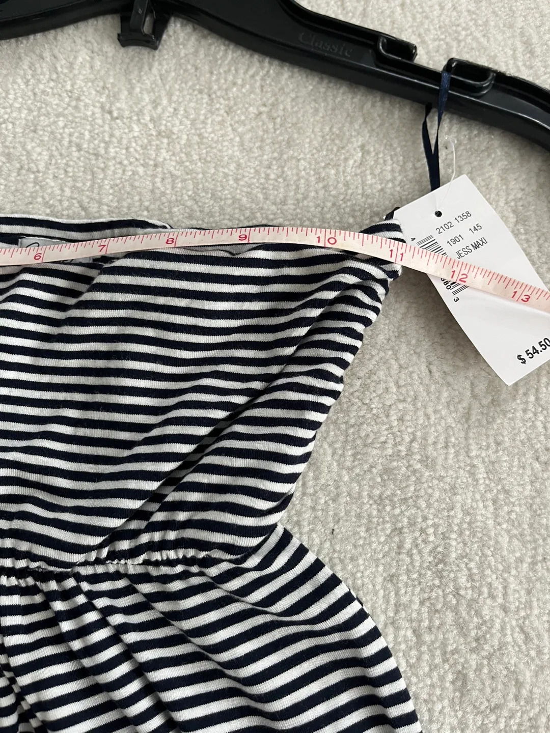 NWT- XS strapless black & white maxi dress image indicator(3)