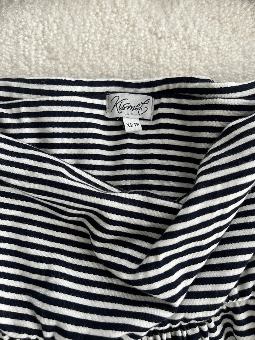 NWT- XS strapless black & white maxi dress image indicator(5)