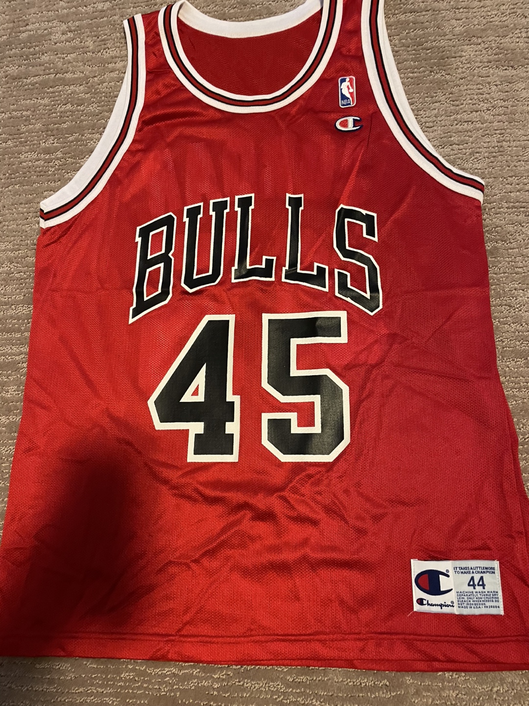Champion Bulls Jordan #45 Jersey - Size 44