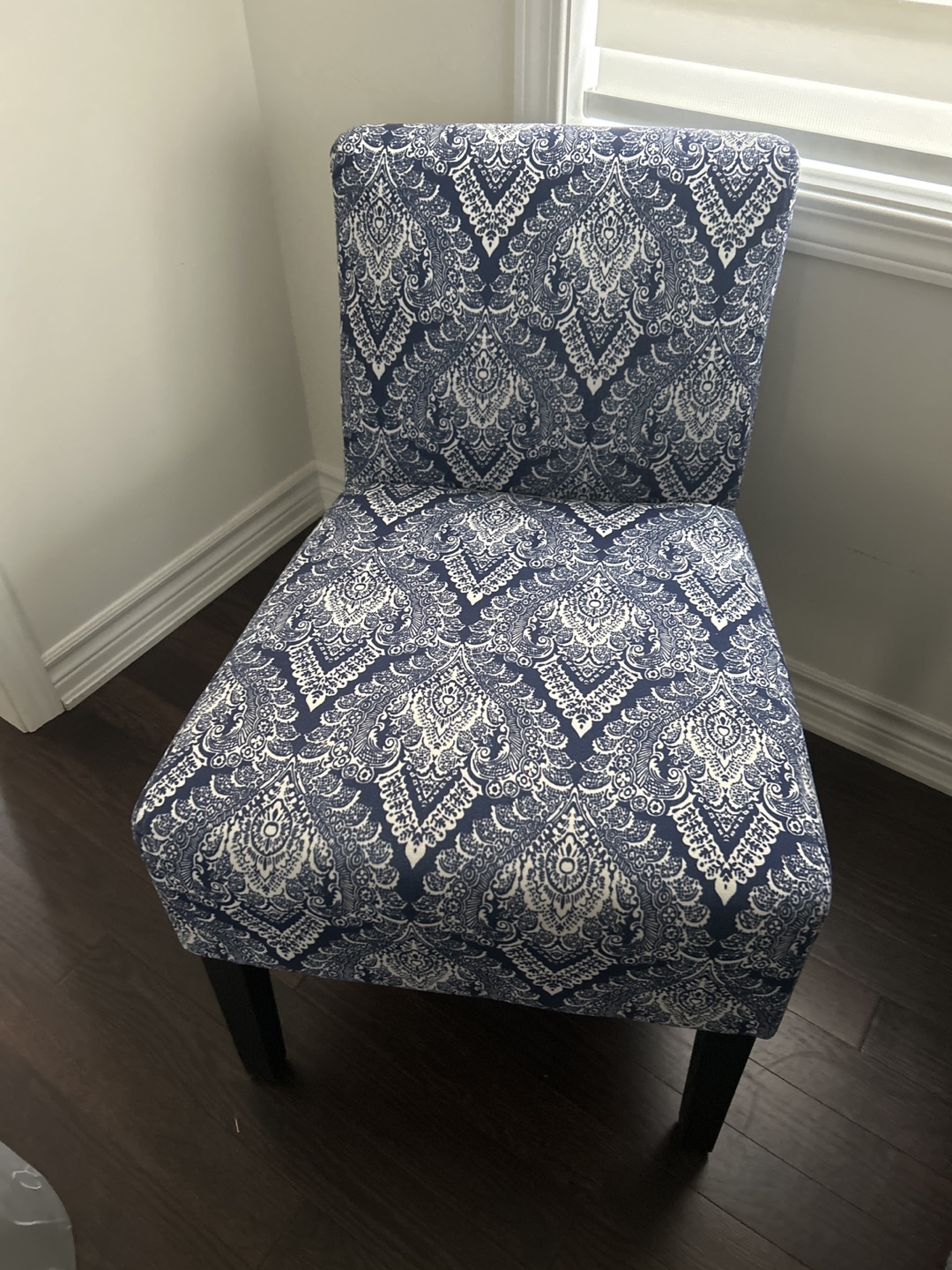 2 blue & White Accent Chair for $40.00