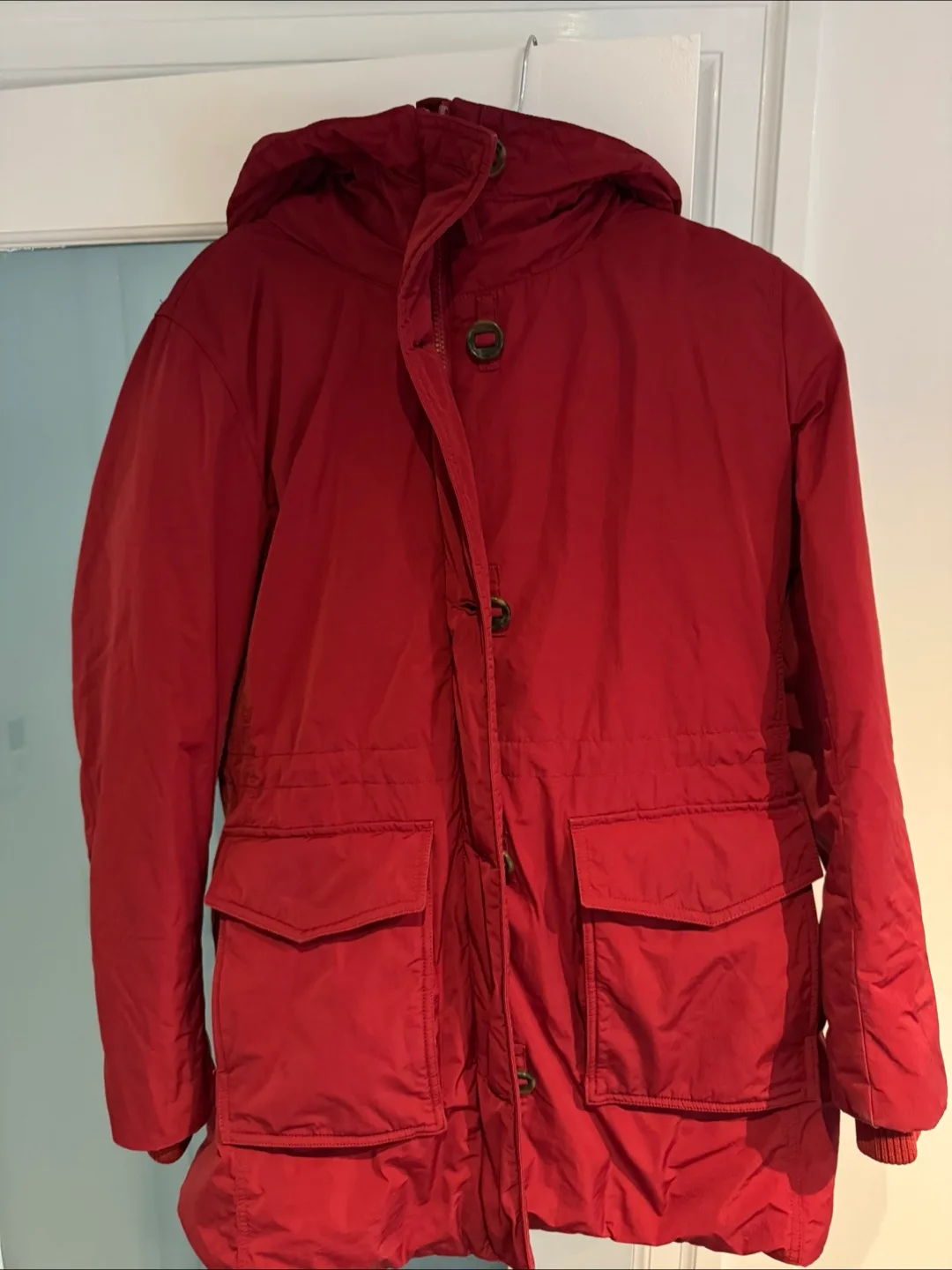 Uniqlo Red Parka, Size M thumbnail