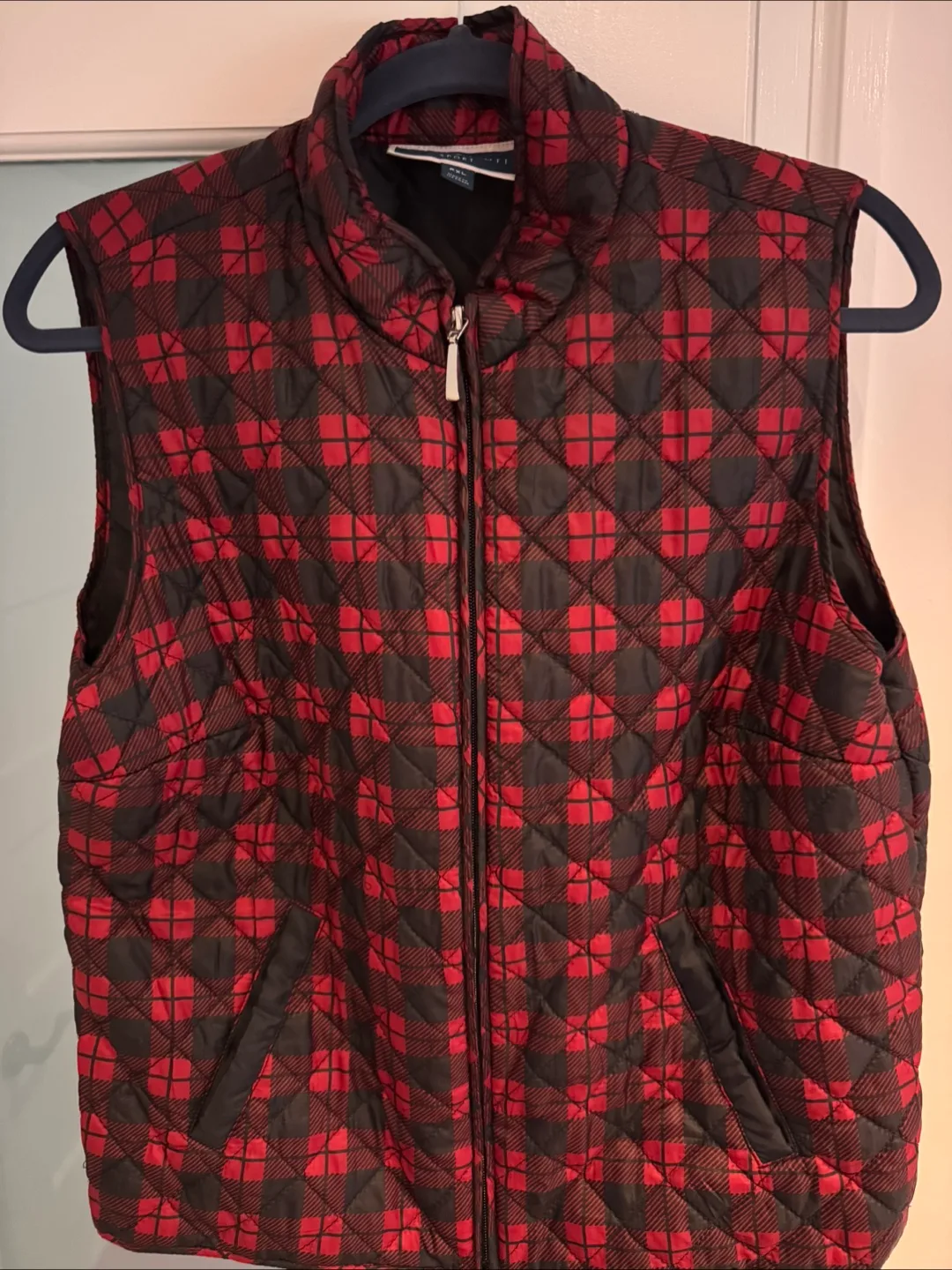 Karen Scott Sport PXL Vest - Red Plaid thumbnail