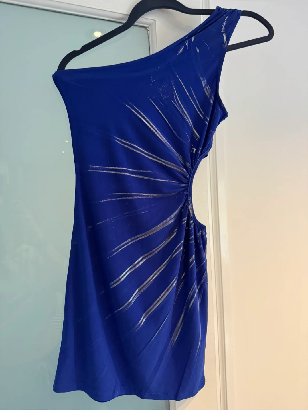 Seduction Blue One-Shoulder Dress thumbnail