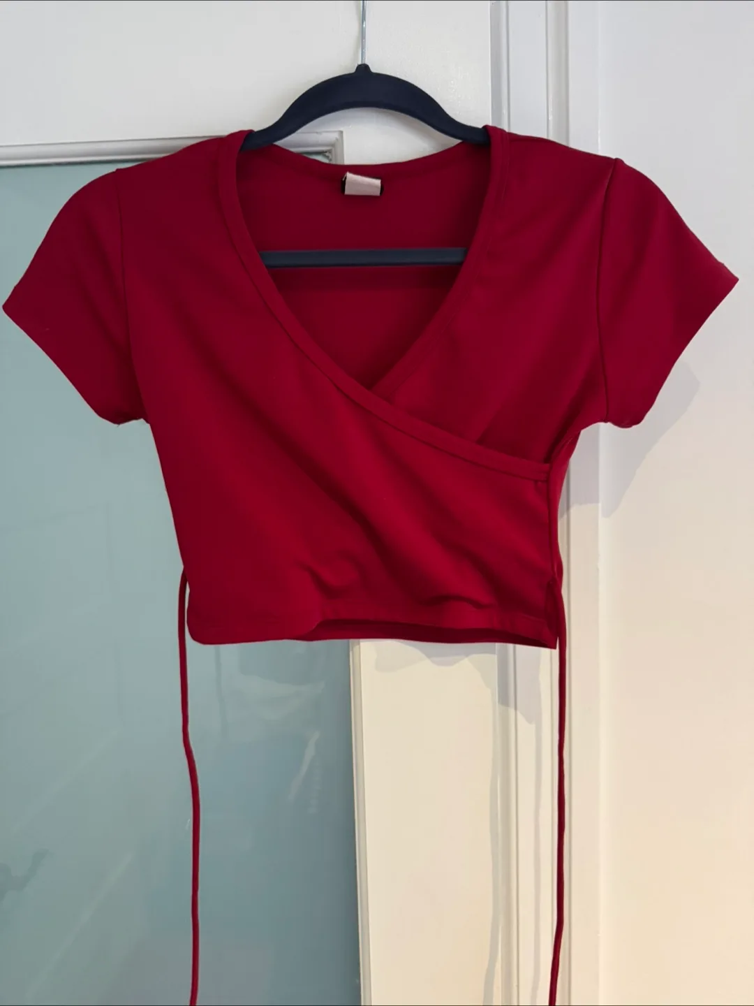 Prima Donna Red Wrap Crop Top - Size S thumbnail