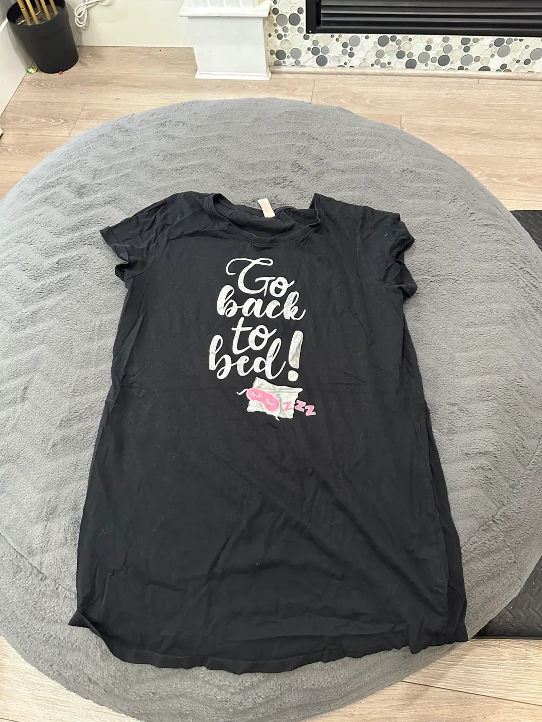 Black Sleep Shirt - Go Back to Bed! thumbnail