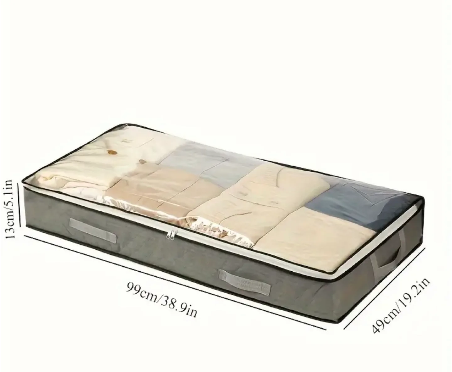 Under Bed Storage Bag - Grey - 99x49x13cm image indicator(3)